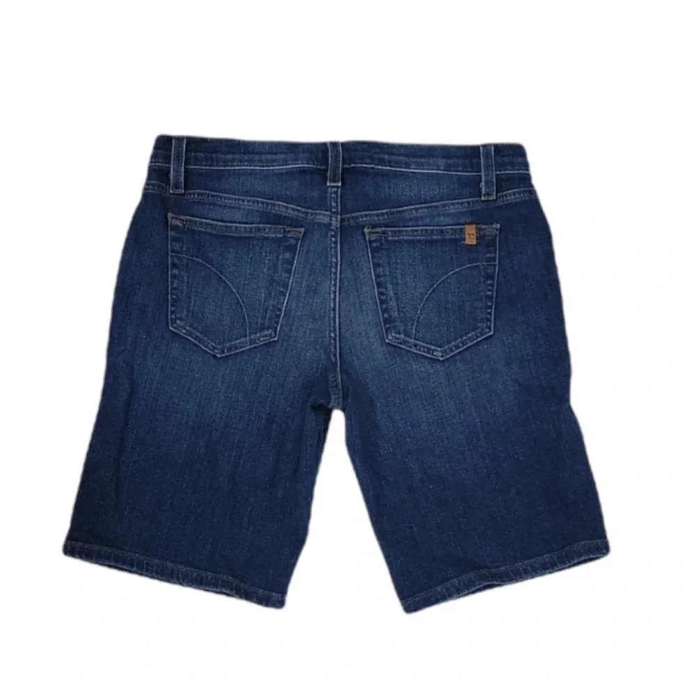 Joe’s Dark Wash Blue Jeans Thea Denim Bermuda Roll Leg Shorts